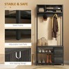 Resenkos 5-In-1 Hall Tree - Entryway Bench with Shoe Storage, Coat Rack, 3 Shelves & 2 Fabric Drawers, - 4 of 4