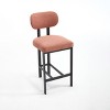 TOAOTBNBO Modern Bar Chairs Set of 2, Upholstered Counter Height Bar Stools with Metal Legs, Comfortable Barstools for Kitchen Island - 2 of 4