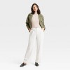 Women's Elbow Sleeve Mock Turtleneck Ribbed T-Shirt - A New Day™ - 3 of 4