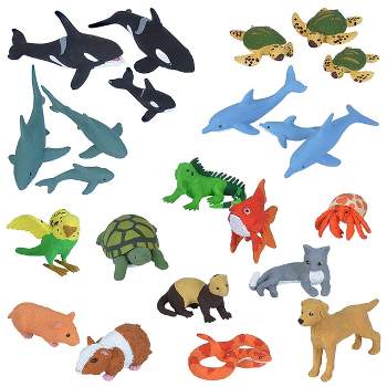 Wild Republic Nature Tube Pets and Aquatic Animals Set - 24 Pieces