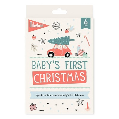 Milestone Baby's First Christmas Cards - 6pc