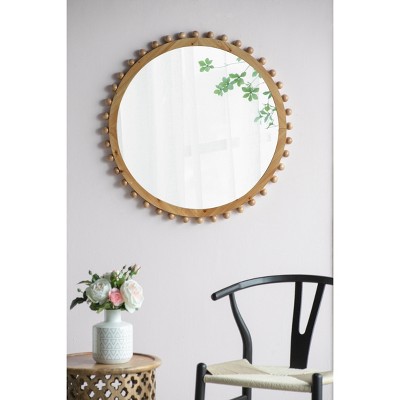 PAGED Wood Bathroom Mirror, Vanity Mirror with Reinforced Hook, Wall Mirror for Bathroom, Bedroom