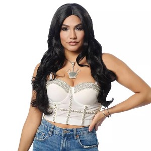 Costume Culture by Franco LLC Goddess Adult Black Costume Wig - 1 of 4
