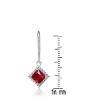 Guili Sterling Silver Dangle Earrings with Vibrant Colored Cubic Zirconia Stones, Perfect for Making a Bold Fashion Statement and Adding Glamour - 2 of 3