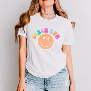 Simply Sage Market Beach Bum Smiley Face Short Sleeve Tee - 1 of 4