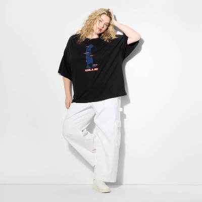 Women's Billie Eilish Oversized Short Sleeve Graphic T-Shirt - Black