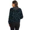 Anna-Kaci Women's Hooded Sequin Jacket with Front Zipper Closure and Ribbed Trim - X Large, Mermaid - 4 of 4