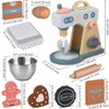 Wooden Mixer Set Play Kitchen Accessories Pretend Food Toys ,Have the Fun of Baking - 4 of 4