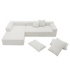Dorsey 109" Minimalist Chenille L-Shaped Reversible Chaise Lounge with 2 Pillows Hardwood Frame Convertible Sectional Sofas-Maison Boucle - 2 of 4