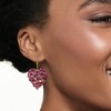Ross-Simons 18.60 ct. t.w. Rhodolite Garnet Heart Drop Earrings in 18kt Gold Over Sterling - 2 of 3
