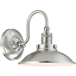 Minka Lavery Modern Outdoor Barn Light Fixture Brushed Aluminum LED 8 1/2" Rain Glass Diffuser for Post Exterior Porch Yard Patio - 1 of 1