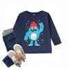 Blue Yeti Distressed - Toddler Long Sleeve Graphic Tee - 2 of 4