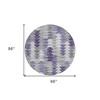 Purple Lavender And Gray Geometric Washable Indoor Outdoor Area Rug - 3 of 4