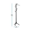Apex Vanguards Black Thick Wooden Freestanding Coat Rack - 2 of 3