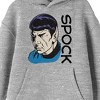 Star Trek: The Original Series Spock Pop Art Youth Heather Gray Graphic Hoodie - 2 of 3
