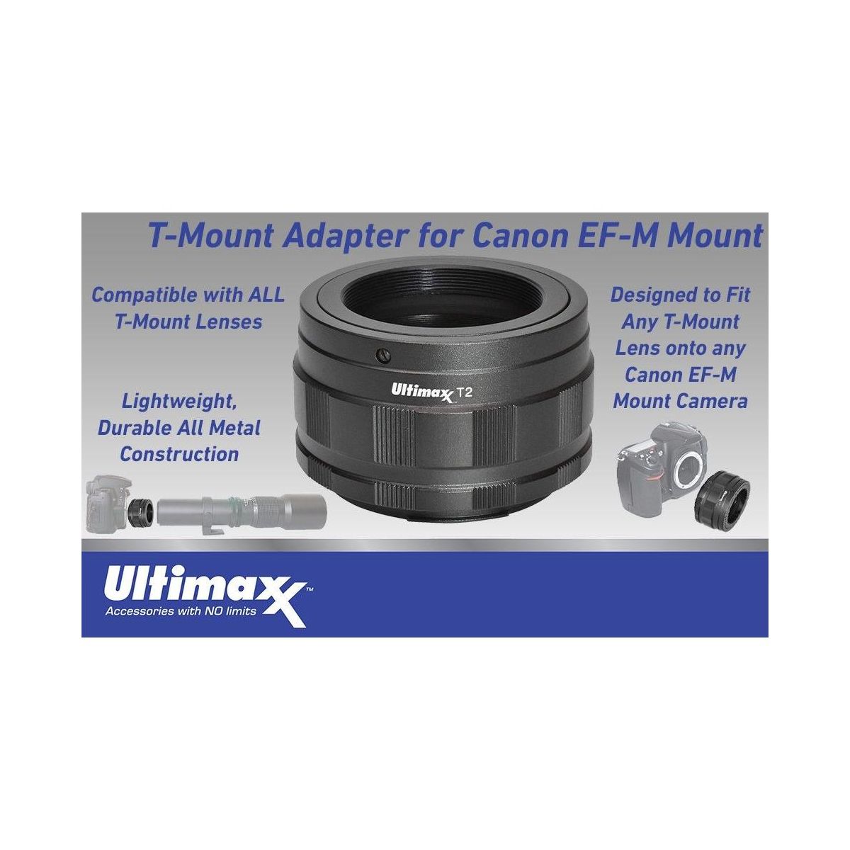 Ultimaxx T-Mount for Canon EF-M Mount (EOS-M) - thumbnail 3