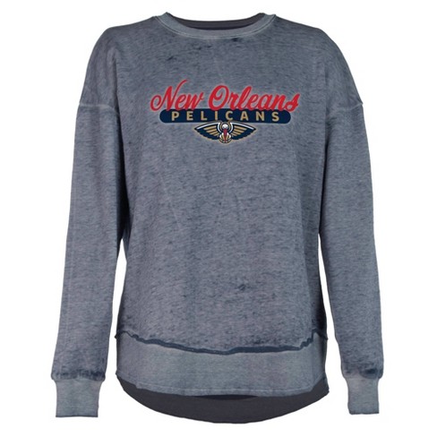 NBA New Orleans Pelicans Women s Burnout Crew Neck Fleece Sweatshirt S