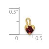 Black Bow Jewelry Jan Synthetic Garnet 14k Yellow Gold Heart Pendant Enhancer, 5mm - 4 of 4