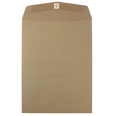 JAM Paper 9x12 Open End Catalog Envelopes w/Clasp Closure Kraft Paper Bag 563120849B