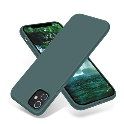BONGEEK Compatible with iPhone 12 Mini Case 5.4 inch(2020), Premium Soft Liquid Silicone Rubber Full-Body Protective Bumper Case (Pine Green)