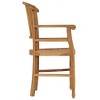 vidaXL 2-Piece Patio Chairs Set in Solid Teak Wood, Weather Resistant Backyard Garden Dining Furniture, Easy Assembly, Brown - 4 of 4