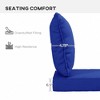Syemin Patio Accent Chairs, Rattan Outdoor Chairs Set of Two with Cushions for Lawns, Gardens and Porches, Blue, 25" * 24" * 22.4" - 2 of 4