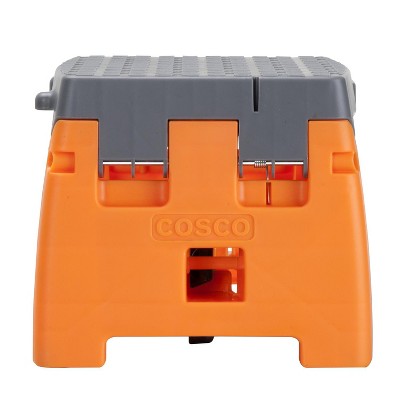 Orange and Gray Foldable Plastic Step Stool