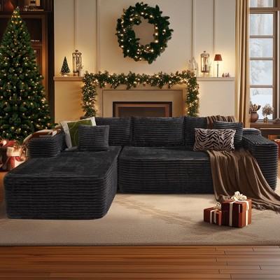 XIZZI Modular Sectional Sofa Couch,L-Shape Upholstered Couch,Modern Minimalist Couches for Living Room,Free Combination Deep Seat Corner Couch
