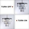 Airsurfer 20" Luxury 3-Tier Crystal Chandelier, 7-Light Gold Frame Pendant Light - 3 of 4