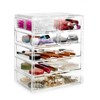 Casafield Makeup Storage Organizer, Clear Acrylic Cosmetic & Jewelry Organizer with 3 Large and 4 Small Drawers - image 3 of 4