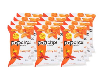 Popchips Crazy Hot Potato Chips - Case of 12/5 oz