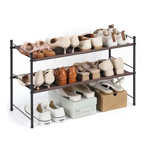 NEX 2 Tier Shoe Rack with Freestanding Shelf Bronze - image 1 of 4