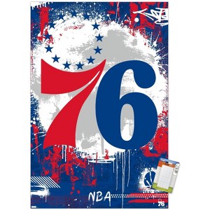 Trends International NBA Philadelphia 76ers - Maximalist Logo 23 Unframed Wall Poster Prints - 1 of 4