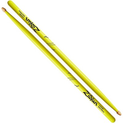 Zildjian Acorn Tip Neon Yellow Drumsticks 5A Wood Tip