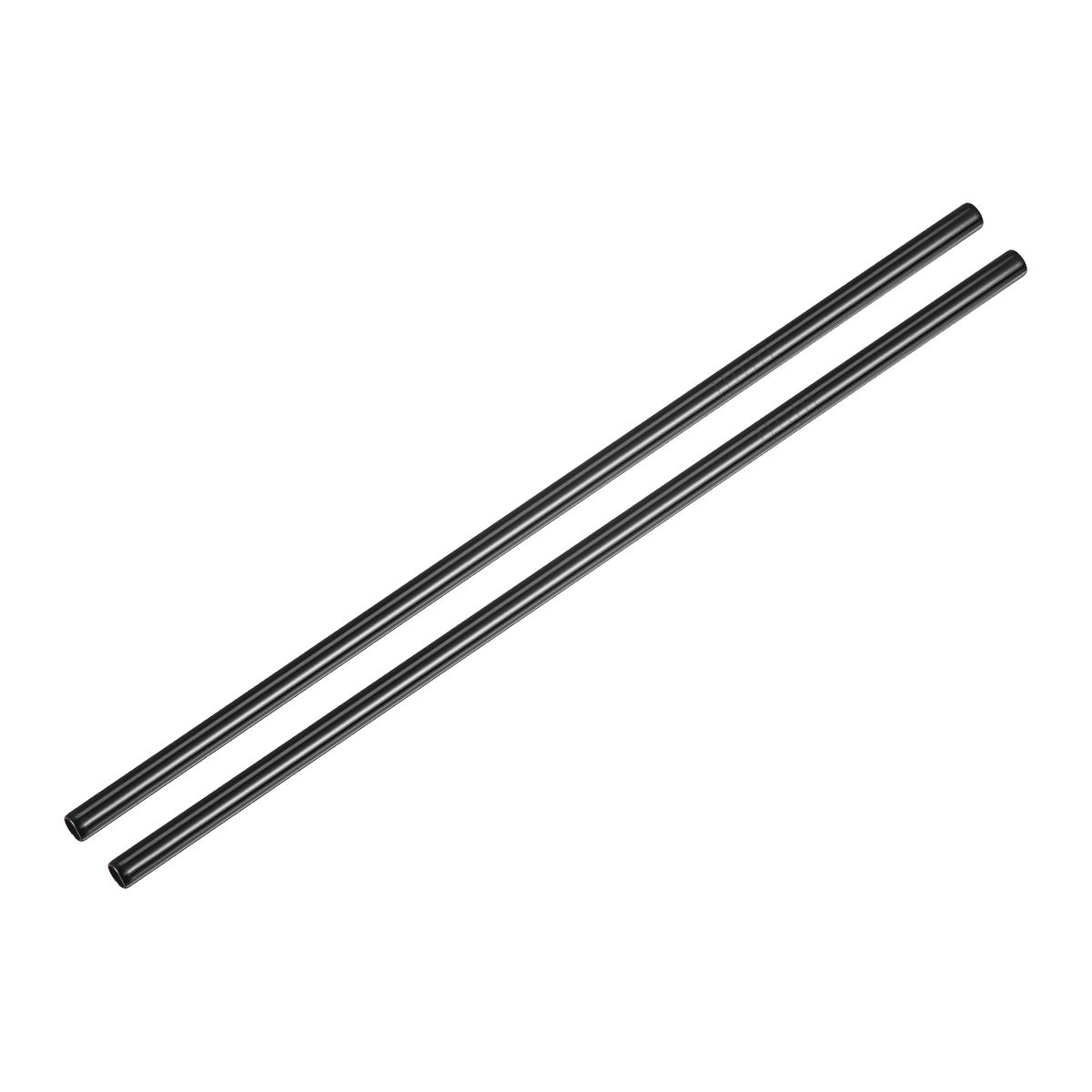 Unique Bargains Smooth Large Cocktail Coffee Juice Reusable Metal Straw 2 Pcs