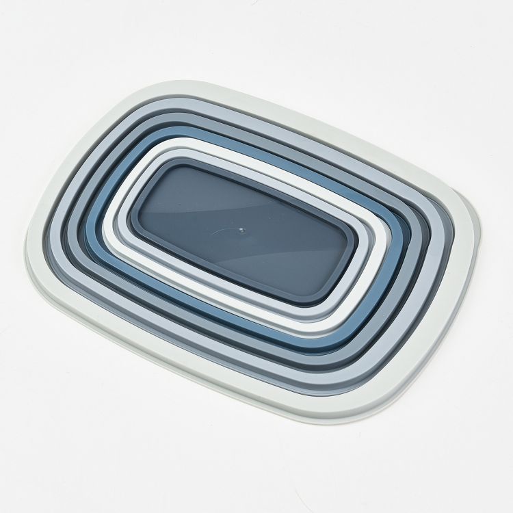 SharpChef 14PC Rectangular Plastic Food Storage Container Set, Stackable, Nesting, Airtight Leak-proof Lids, 7 Colors, 2 of 5