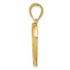 Black Bow Jewelry 14k Yellow Gold Mom and Baby Heart Pendant, 17mm (5/8 inch) - 2 of 4