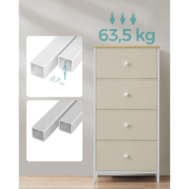 SONGMICS Bedroom, Fabric Dresser with 4 Metal Frame, 5 of 10