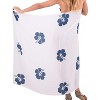 LA LEELA Women's Summer Beach Wrap Bikini Wraps Sarong Cover up Skirt Swimsuit Swimwear Cover Ups for Womens One Size Blue, Floral - 4 of 4