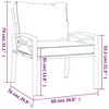 vidaXL Patio Chair - Black with Sand Cushions, Easy Assembly, Powder-Coated Steel Frame, Comfortable and Versatile - 4 of 4