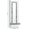 Aoibox Crystal Crush Diamond Mirrored Candle Sconces, Silver Wall Candle Holder Set of 2, Wall Decor for Living Room, Dining Room (Rectangle Stripe) - 2 of 4