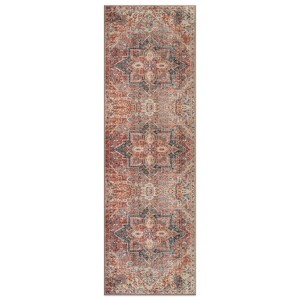 World Rug Gallery Savina Multicolor Traditional Indoor Rug – Washable Flatweave Construction with Non-Slip Backing - 1 of 4