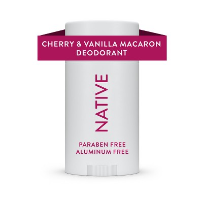Native Deodorant for Women & Men - Cherry & Vanilla Macaron - Aluminum Free - 2.65oz