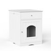 Dexmalle Wooden Cat Litter Box Enclosure with Drawer Side Table - 4 of 4