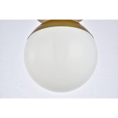 Eclipse Chrome and Frosted Glass Flush Mount Light