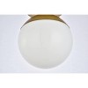 Elegant Lighting Eclipse 1 Light Chrome Flush Mount With Frosted White Glass - 2 of 4