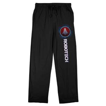 Robotech Logo Men's black Sleep Pajama Pants