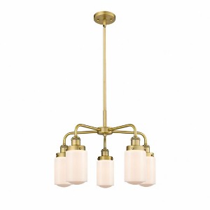 Dover - 5 Light Stem Hung Chandelier In Art Deco Style-15.5 Inches Tall and 22.5 Inches Wide - 1 of 1