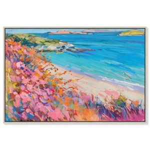 Art Remedy Colorful Beach Colorful Coastal Wall Art Framed - 1 of 4