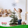 4E's Novelty 12" Silver Glitter Snowflake Tree Topper- Luxurious Metal Christmas Star Ornament with Crystal Accents, Holiday Snowflake Tree Decoration - 4 of 4